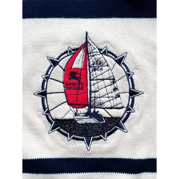 NWT Vintage Burberrys Nautical Crewneck Sweater Size 38" 97cm M/L - Picture 4 of 7